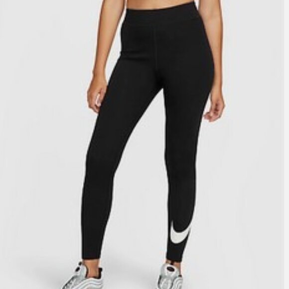 Nike Pants - Nike Sportswear Classics Women's Black Graphic HW Leggings NWT